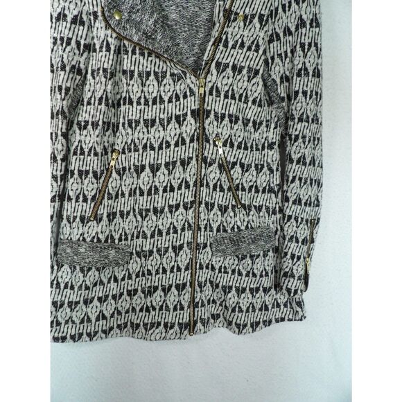 Lucky Brand‎ Jacket Womens Small Moto Long Asymmetrical Zipper Sweater - Picture 6 of 11